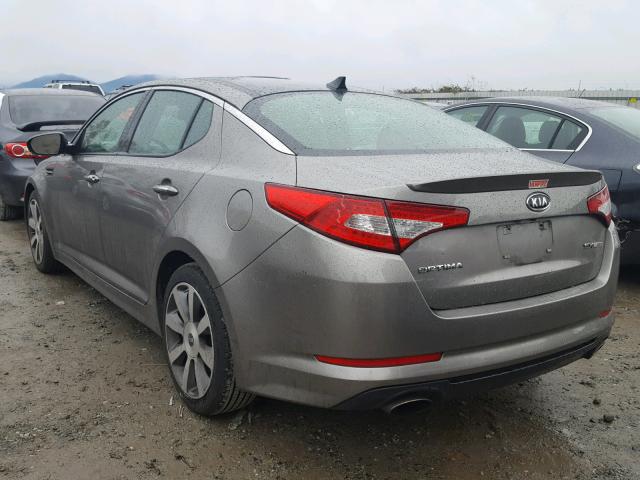 5XXGR4A67CG053702 - 2012 KIA OPTIMA SX GRAY photo 3