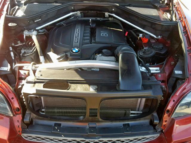 5UXFG2C56DL785524 - 2013 BMW X6 XDRIVE3 RED photo 7
