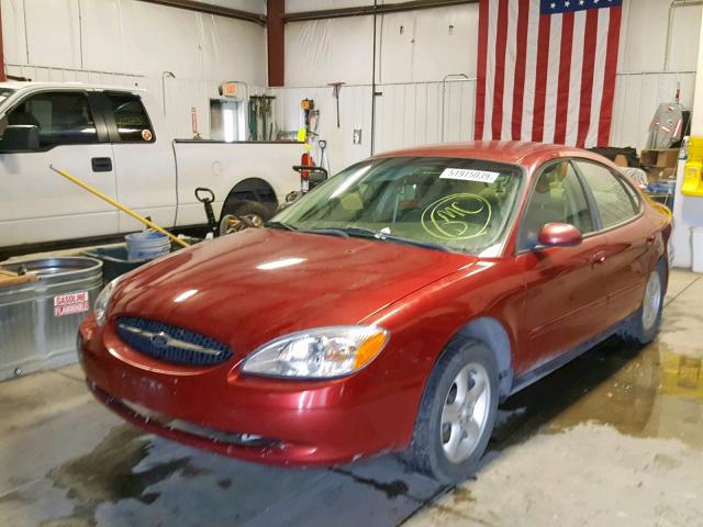 1FAFP55U51G267809 - 2001 FORD TAURUS SES RED photo 2