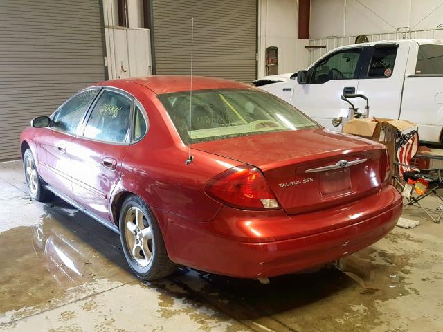 1FAFP55U51G267809 - 2001 FORD TAURUS SES RED photo 3