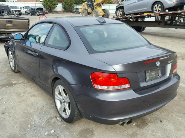 WBAUP735X8VF09802 - 2008 BMW 128 I GRAY photo 3