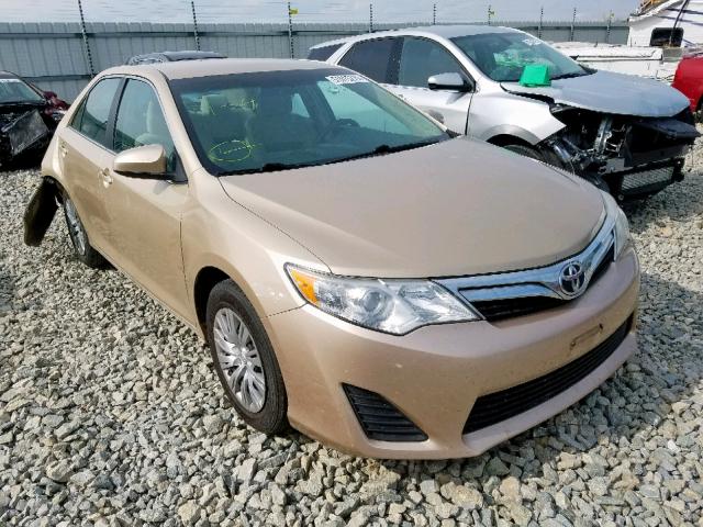 4T1BF1FK3CU033394 - 2012 TOYOTA CAMRY BASE GOLD photo 1