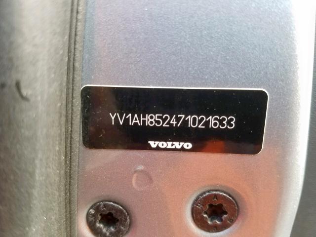 YV1AH852471021633 - 2007 VOLVO S80 V8 SILVER photo 10