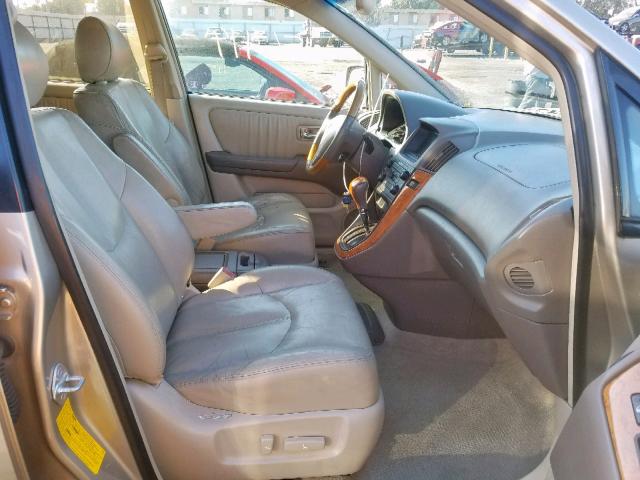 JTJGF10U220148169 - 2002 LEXUS RX 300 GOLD photo 5