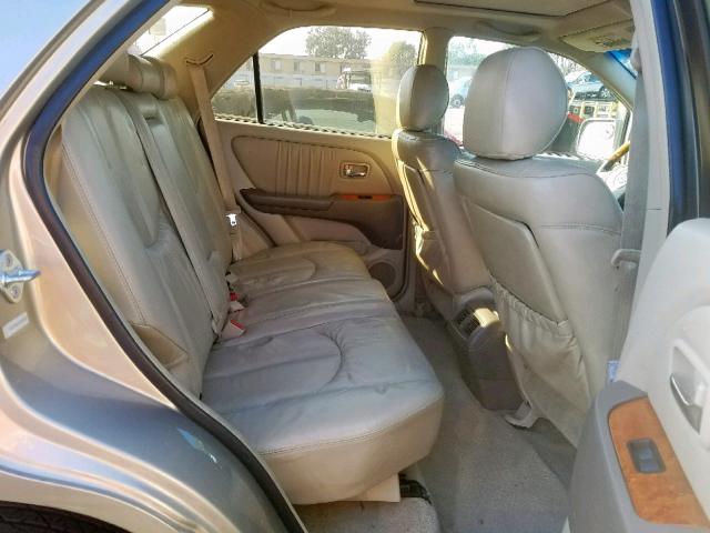 JTJGF10U220148169 - 2002 LEXUS RX 300 GOLD photo 6