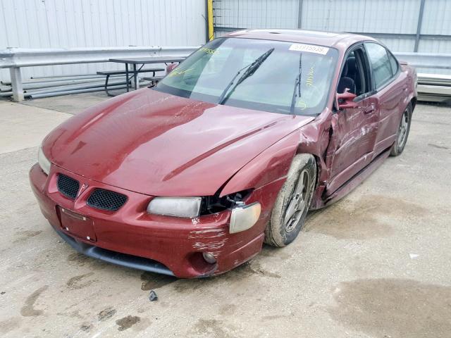 1G2WP52K62F175309 - 2002 PONTIAC GRAND PRIX Қызыл фото 2