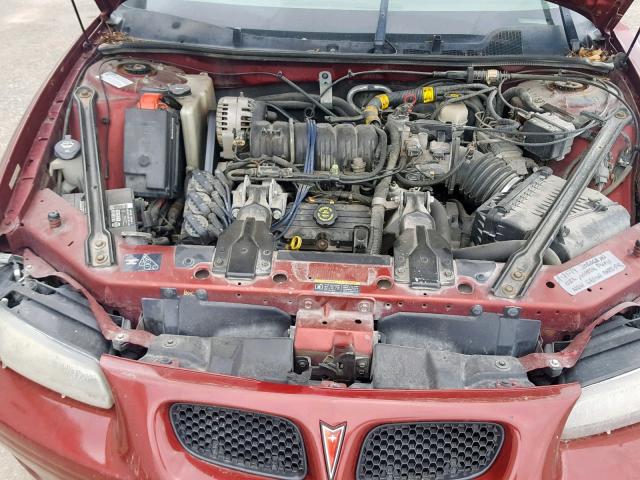 1G2WP52K62F175309 - 2002 PONTIAC GRAND PRIX Қызыл фото 7