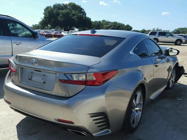 JTHHA5BC4G5002527 - 2016 LEXUS RC 200T GRAY photo 4