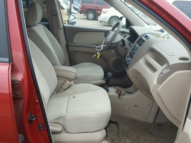 KNDJF724577447033 - 2007 KIA SPORTAGE L RED photo 5