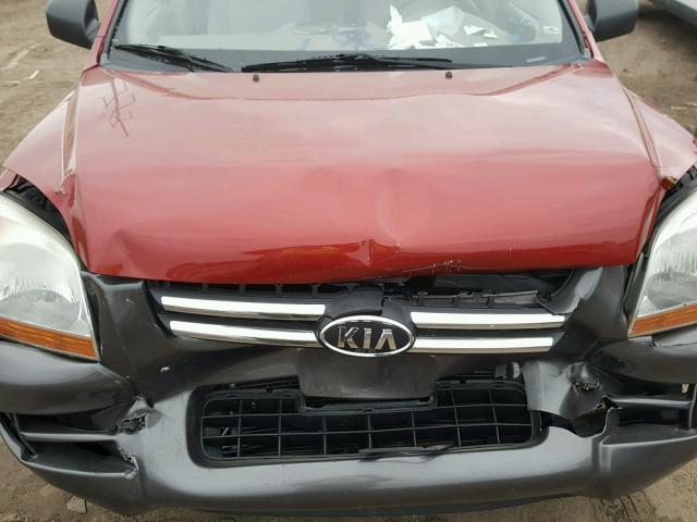 KNDJF724577447033 - 2007 KIA SPORTAGE L RED photo 7