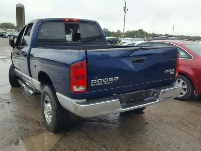 1D7KU28D34J172979 - 2004 DODGE RAM 2500 S BLUE photo 3