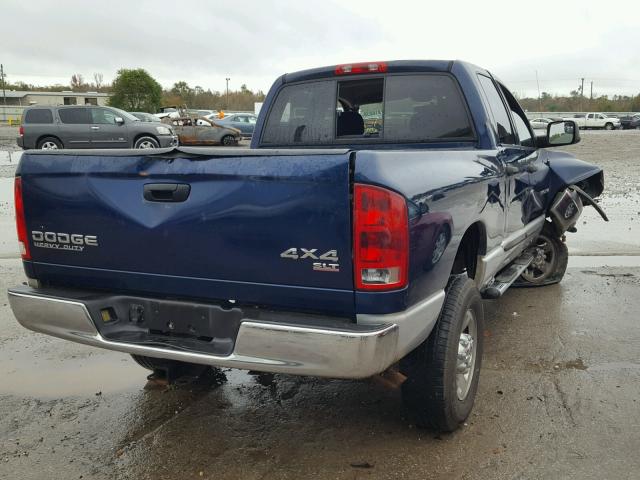 1D7KU28D34J172979 - 2004 DODGE RAM 2500 S BLUE photo 4