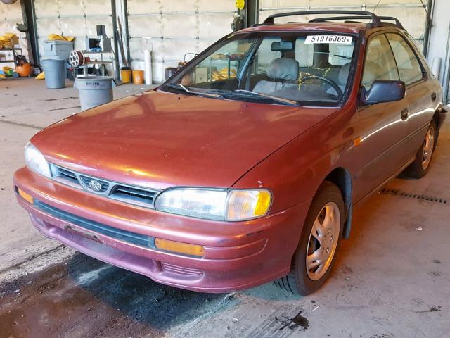 JF1GF6350SH813551 - 1995 SUBARU IMPREZA L BURGUNDY photo 2