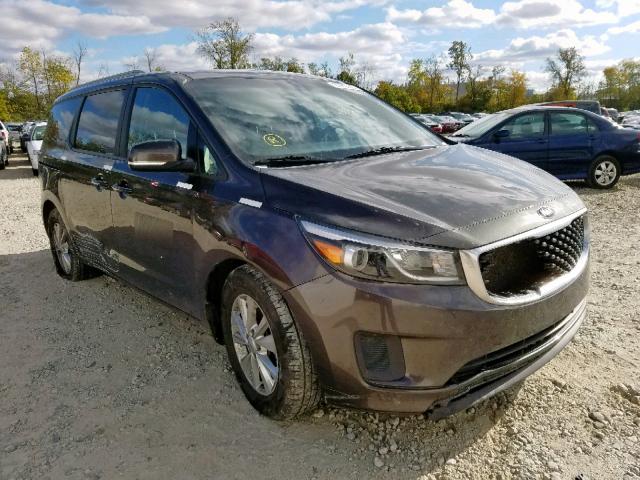 KNDMB5C14F6076727 - 2015 KIA SEDONA LX BROWN photo 1