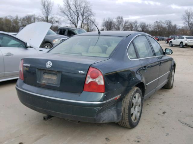 WVWAE63B85P017603 - 2005 VOLKSWAGEN PASSAT GLS GREEN photo 4