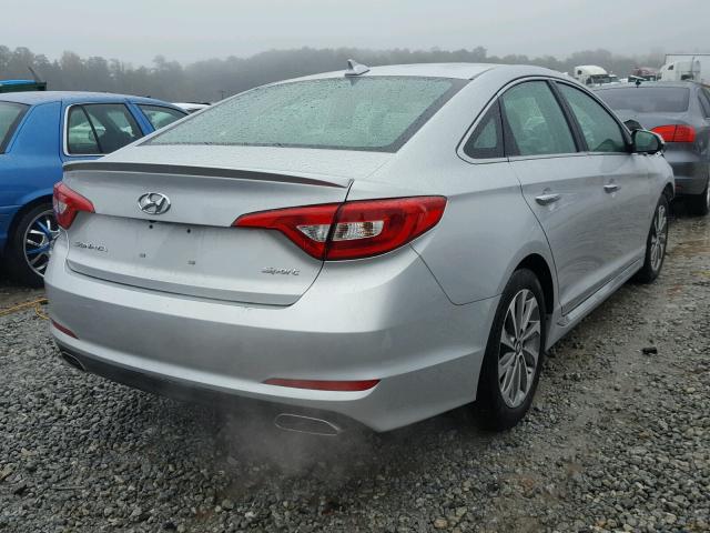 5NPE34AF9GH435829 - 2016 HYUNDAI SONATA SPO SILVER photo 4