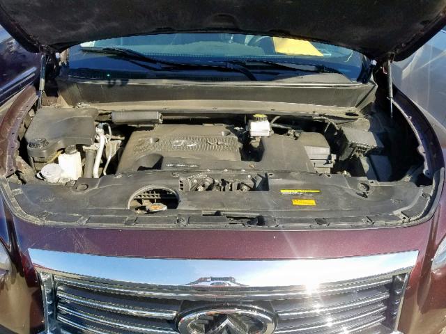 5N1AL0MNXDC308777 - 2013 INFINITI JX35 PURPLE photo 7