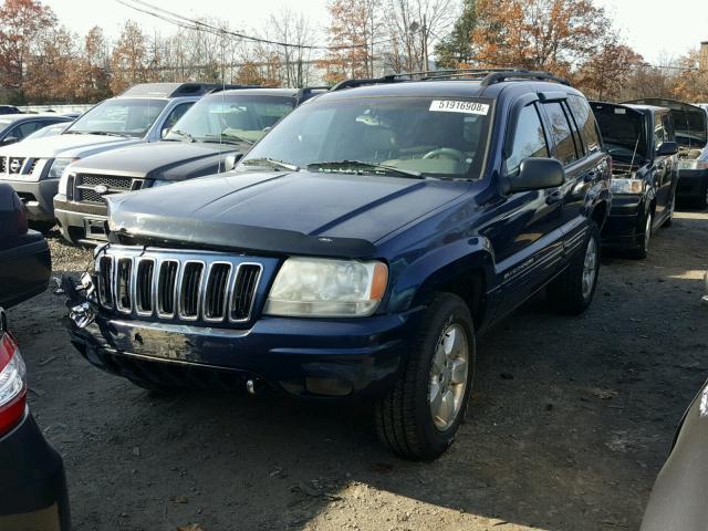 1J4GW58N71C739953 - 2001 JEEP GRAND CHER BLUE photo 2