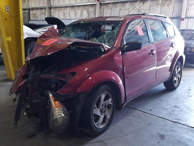 5Y2SL62834Z418897 - 2004 PONTIAC VIBE RED photo 2