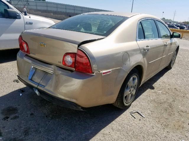 1G1ZG57B38F210200 - 2008 CHEVROLET MALIBU LS TAN photo 4