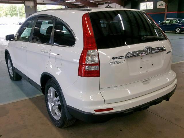 5J6RE4H72AL042150 - 2010 HONDA CR-V EXL WHITE photo 3