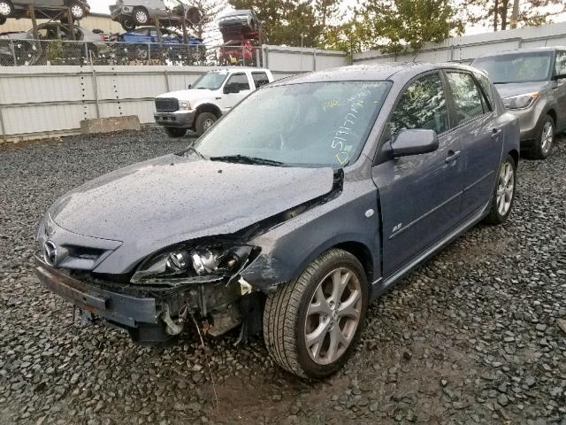 JM1BK344381783631 - 2008 MAZDA 3 HATCHBAC GRAY photo 2