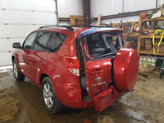 JTMBD31V976023602 - 2007 TOYOTA RAV4 LIMIT RED photo 3