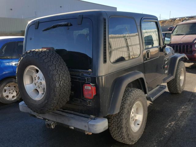 1J4FA49S41P313493 - 2001 JEEP WRANGLER / BLACK photo 4