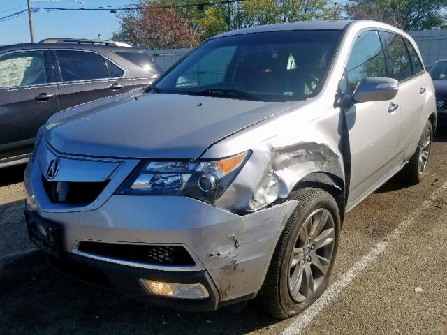 2HNYD2H86CH550598 - 2012 ACURA MDX ADVANC SILVER photo 2