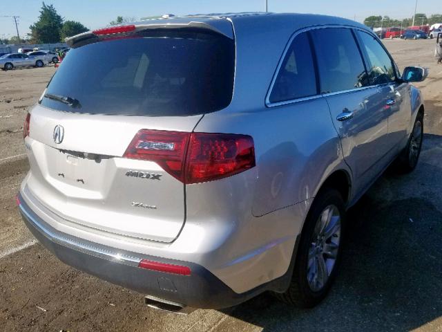 2HNYD2H86CH550598 - 2012 ACURA MDX ADVANC SILVER photo 4