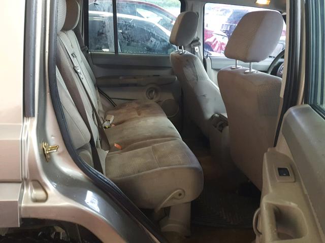 1J8HH48N46C248111 - 2006 JEEP COMMANDER GOLD photo 6