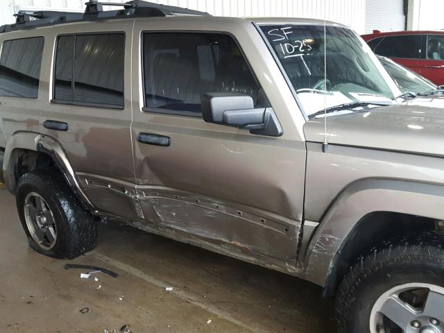 1J8HH48N46C248111 - 2006 JEEP COMMANDER GOLD photo 9
