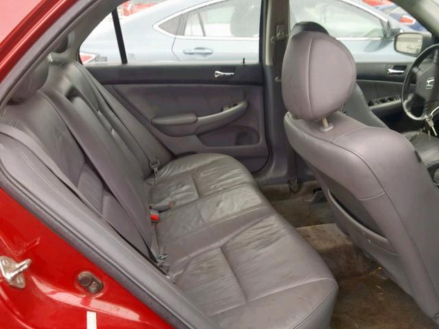 1HGCM56867A071009 - 2007 HONDA ACCORD EX RED photo 6