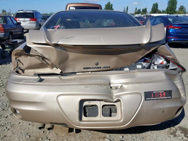 1G2NF52E83C254556 - 2003 PONTIAC GRAND AM S GOLD photo 9