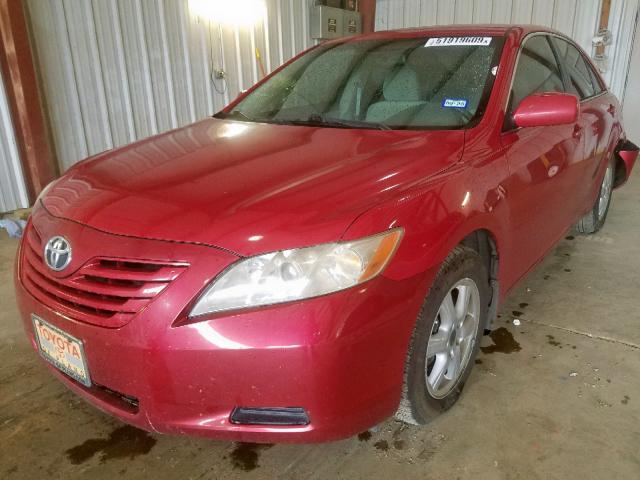 4T4BE46K67R003726 - 2007 TOYOTA CAMRY CE RED photo 2