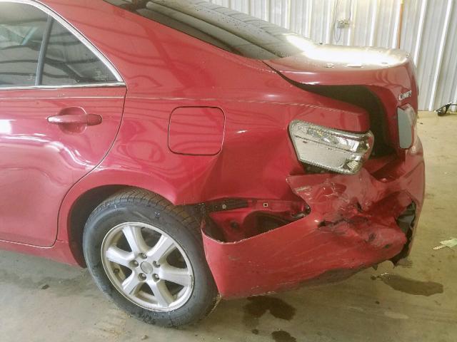 4T4BE46K67R003726 - 2007 TOYOTA CAMRY CE RED photo 9