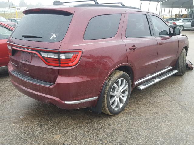 1C4RDHAGXHC956442 - 2017 DODGE DURANGO SX BURGUNDY photo 4