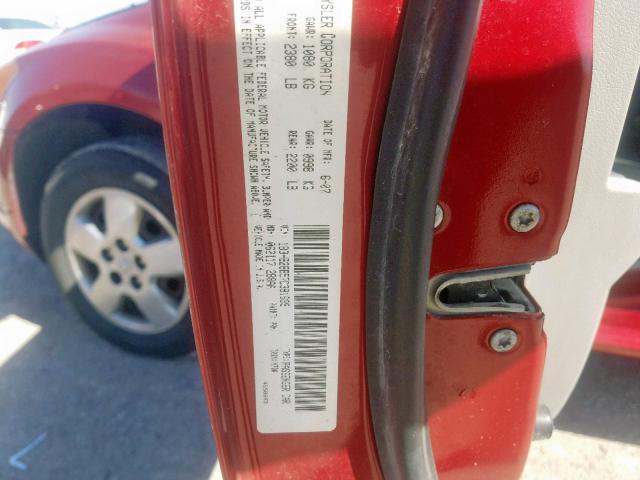 1B3HB28B57D381699 - 2007 DODGE CALIBER RED photo 10