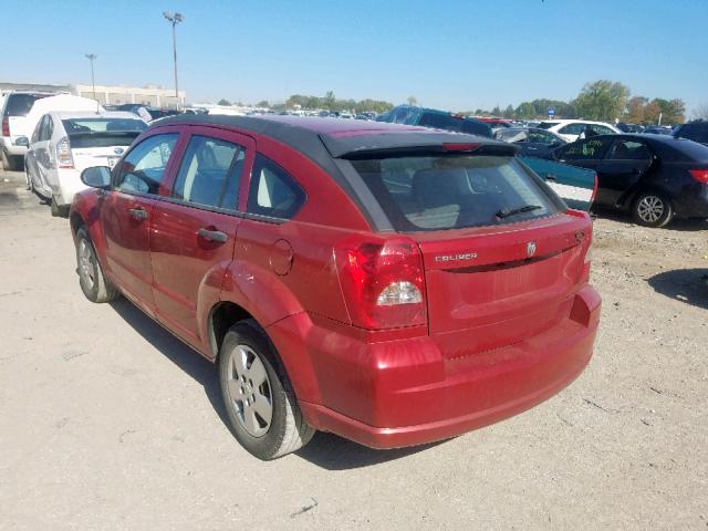 1B3HB28B57D381699 - 2007 DODGE CALIBER RED photo 3