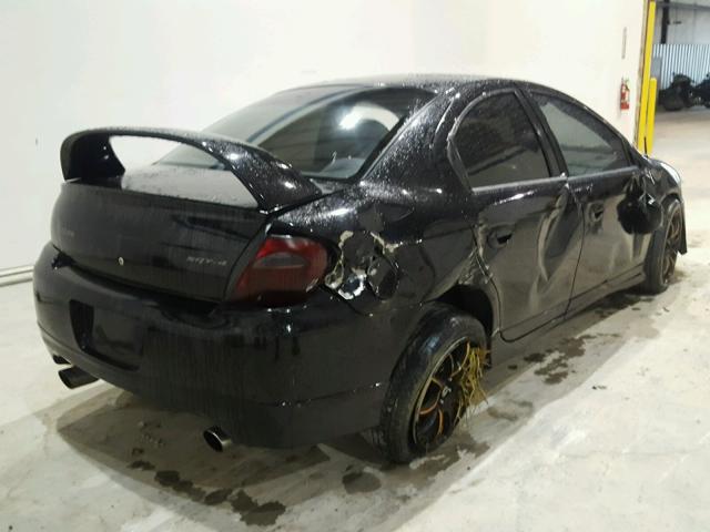 1B3AS66S05D259826 - 2005 DODGE NEON SRT-4 BLACK photo 4