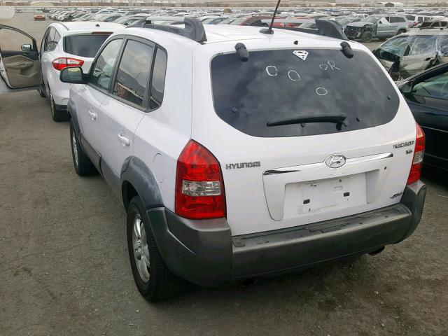 KM8JN72D48U877265 - 2008 HYUNDAI TUCSON SE WHITE photo 3