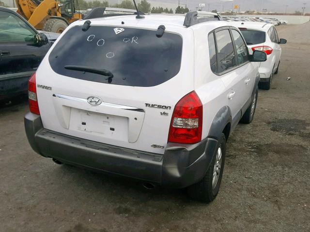 KM8JN72D48U877265 - 2008 HYUNDAI TUCSON SE WHITE photo 4