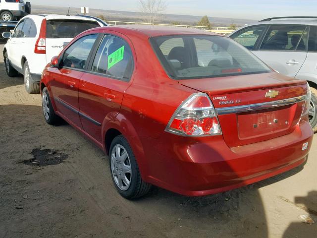 KL1TG5DE4AB107819 - 2010 CHEVROLET AVEO LT RED photo 3