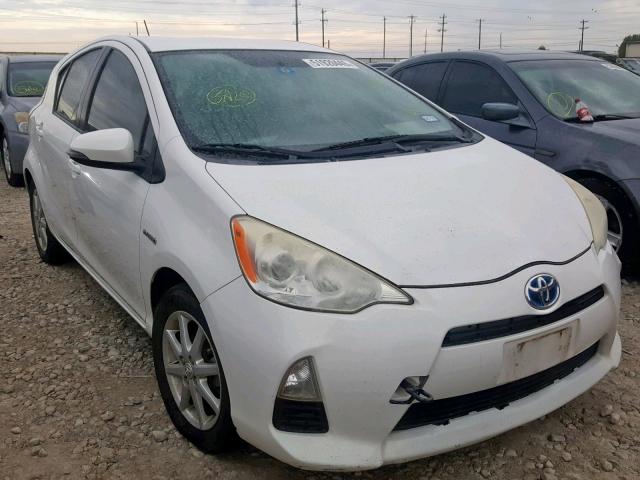 JTDKDTB38C1509838 - 2012 TOYOTA PRIUS C WHITE photo 1