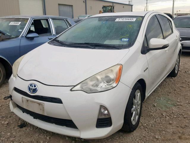 JTDKDTB38C1509838 - 2012 TOYOTA PRIUS C WHITE photo 2