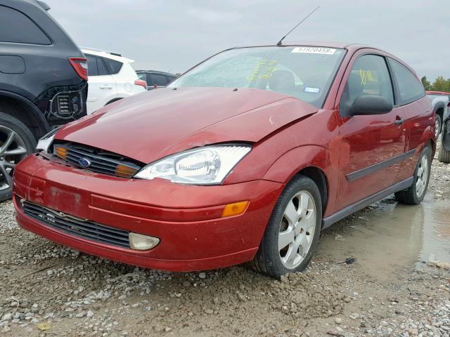 3FAFP31321R214074 - 2001 FORD FOCUS ZX3 RED photo 2