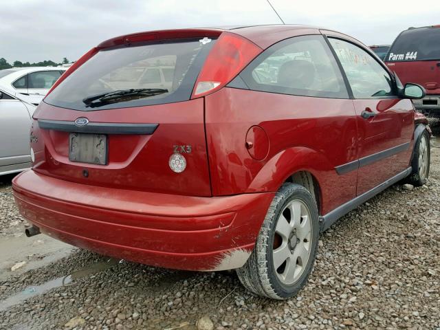 3FAFP31321R214074 - 2001 FORD FOCUS ZX3 RED photo 4