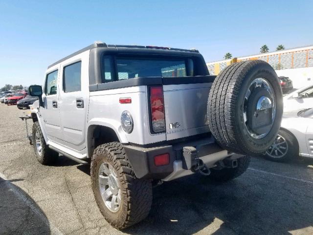 5GRGN022X9H100957 - 2009 HUMMER H2 SUT LUX SILVER photo 3