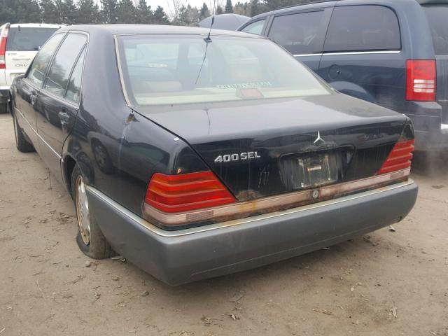 WDBGA43E4PA125600 - 1993 MERCEDES-BENZ 400 SEL BLACK photo 3