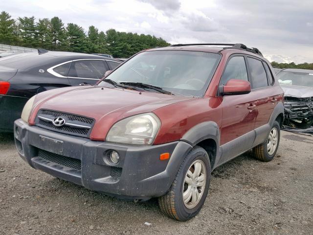 KM8JN12D67U586245 - 2007 HYUNDAI TUCSON SE MAROON photo 2